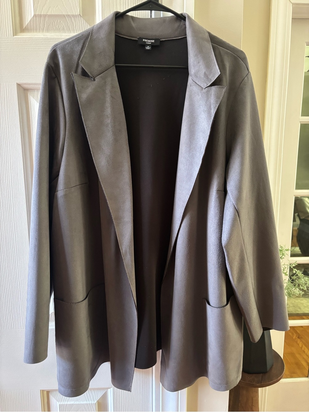 Premise Women's Charcoal Open-Front Blazer Jacket